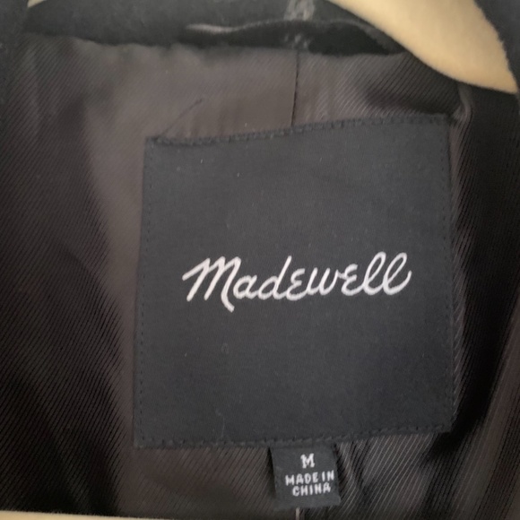 Madewell Hollis Double-Breasted Coat in Windowpane Sz M - Picture 5 of 8